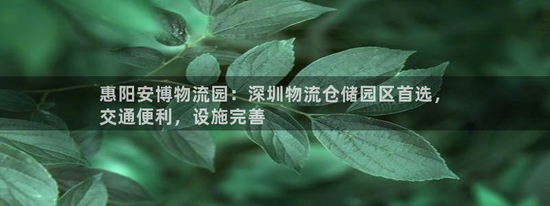 28圈注册入口与教程：惠阳安博物流园