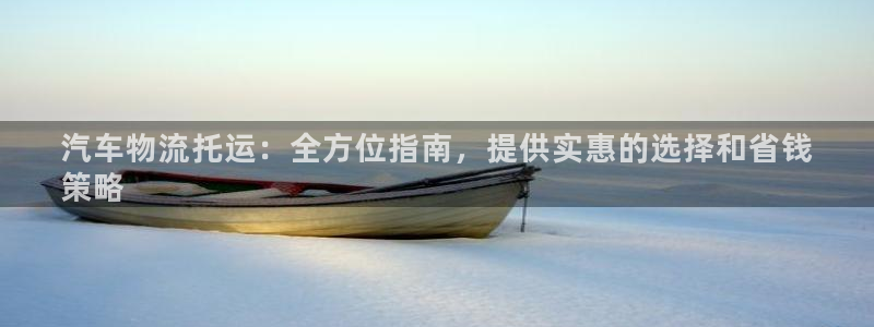 28圈防失联网址：汽车物流托运：全方